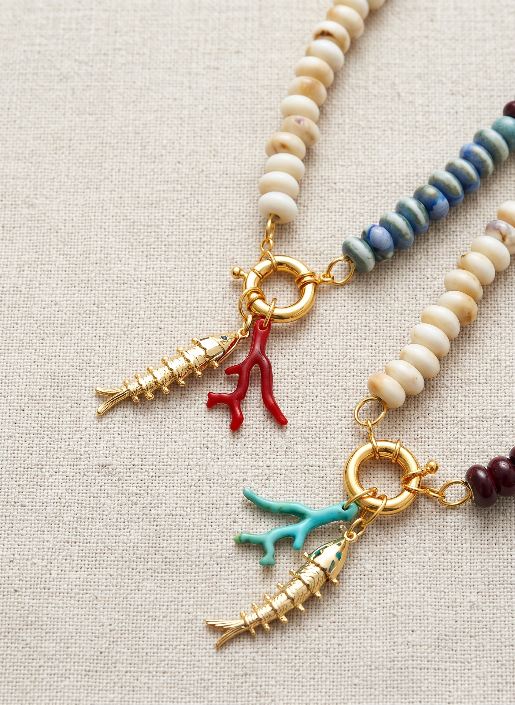 Deep Salt Necklace + 2 Removable Charms