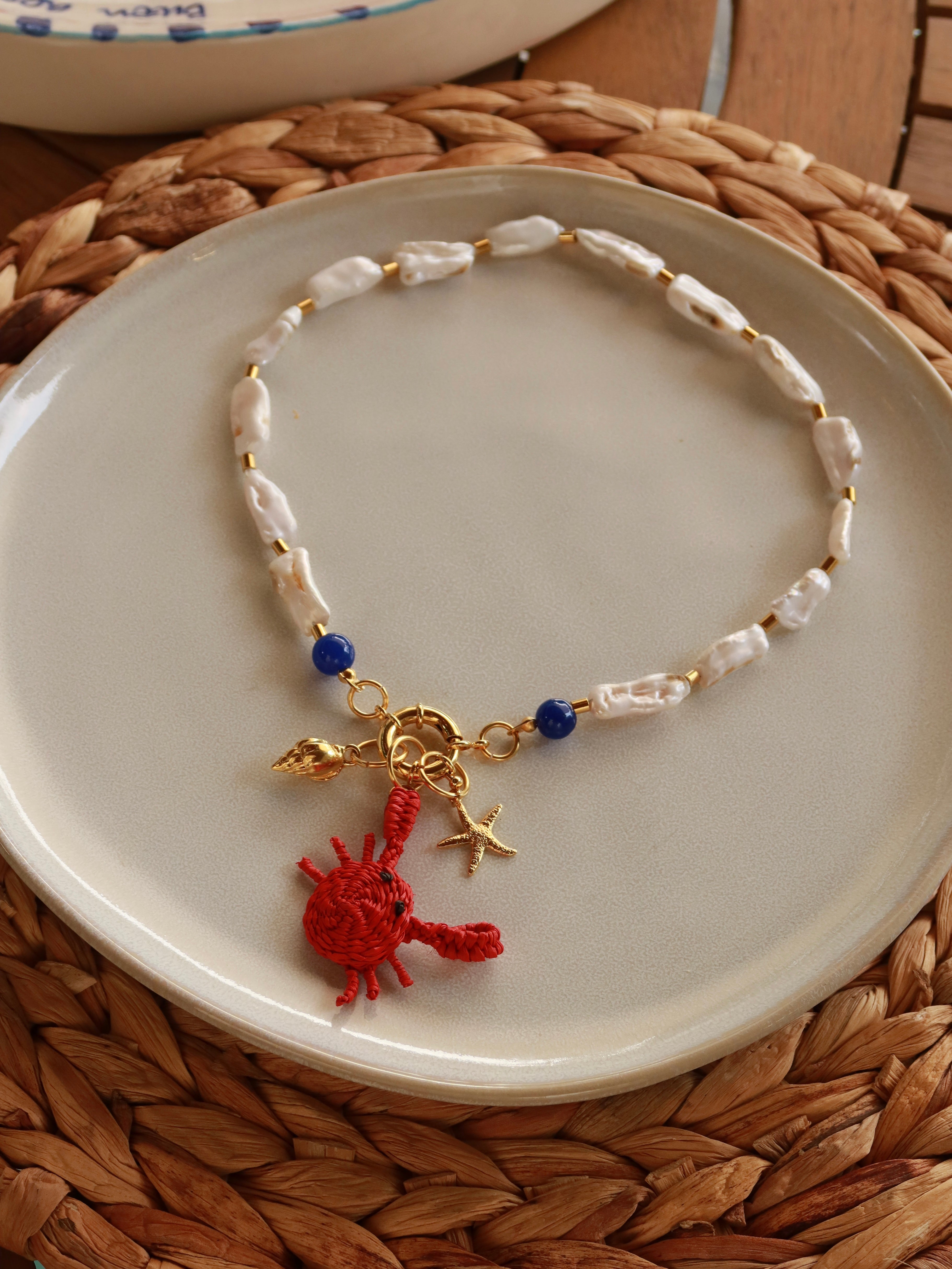 Senda Necklace Pearl + 3 Charms