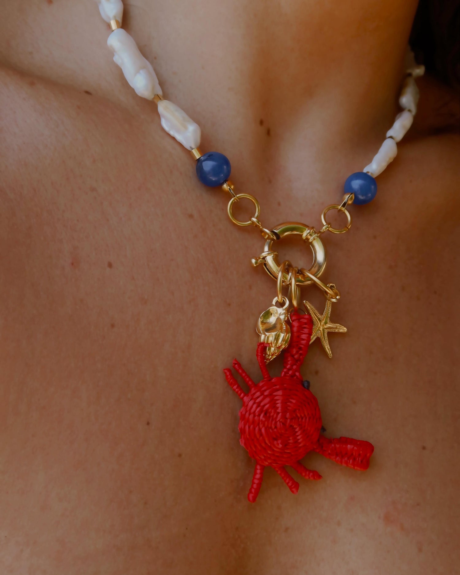 Senda Necklace Pearl + 3 Removable Charms