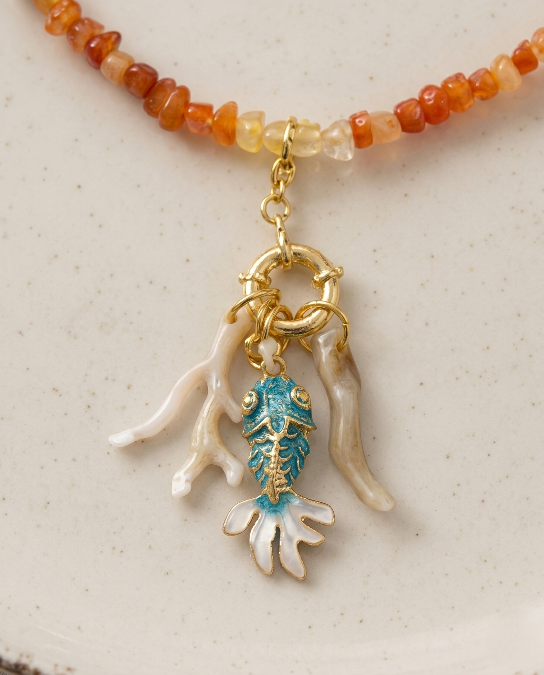Pearl Spark Necklace + 3 Removable Charms