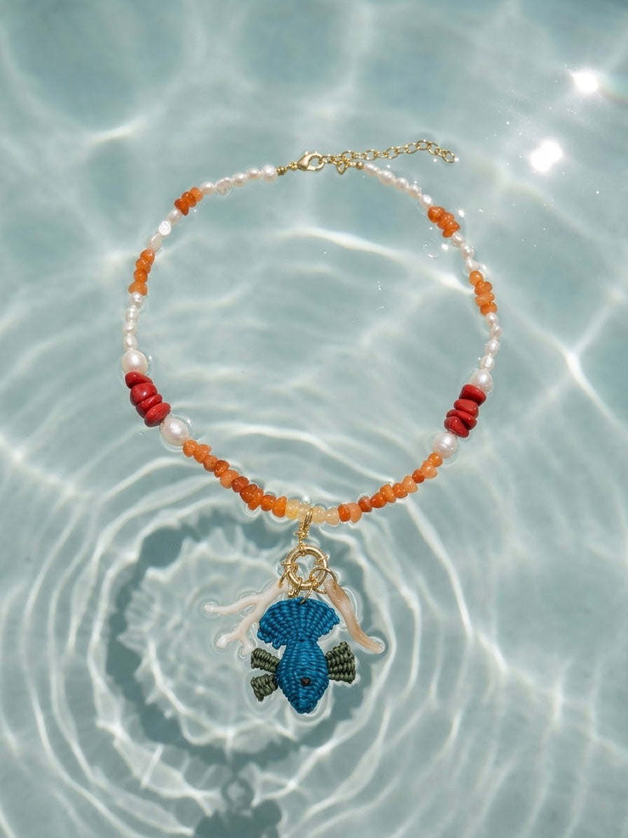Pearl Spark Necklace + 3 Removable Charms
