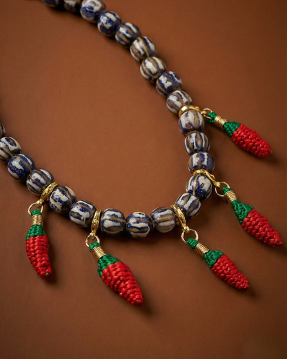 Collar Spicy Chilli Ceramico + Charms removibles