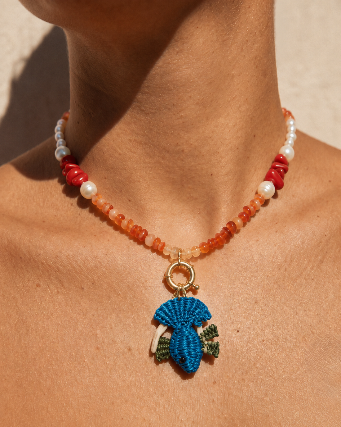 Pearl Spark Necklace + 3 Removable Charms