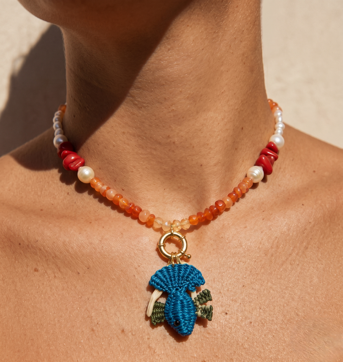 Pearl Spark Necklace + 3 Removable Charms