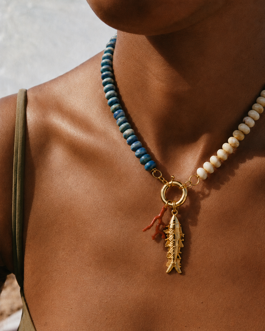 Deep Salt Necklace + 2 Removable Charms
