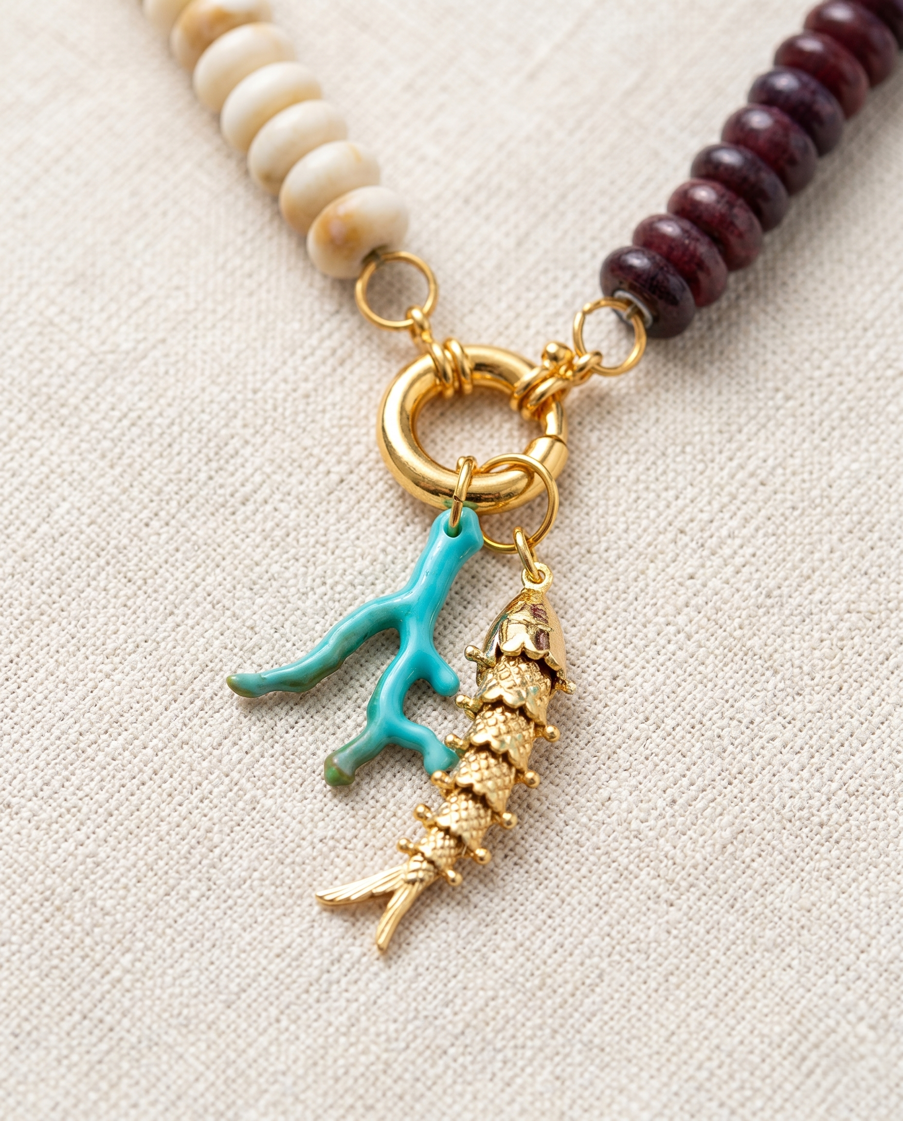 Deep Salt Necklace + 2 Removable Charms