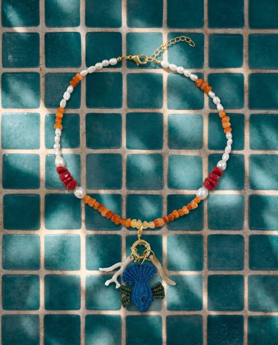 Pearl Spark Necklace + 3 Removable Charms