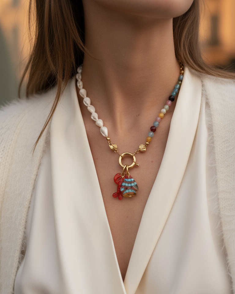 Festival Necklace + 2 Removable Charms