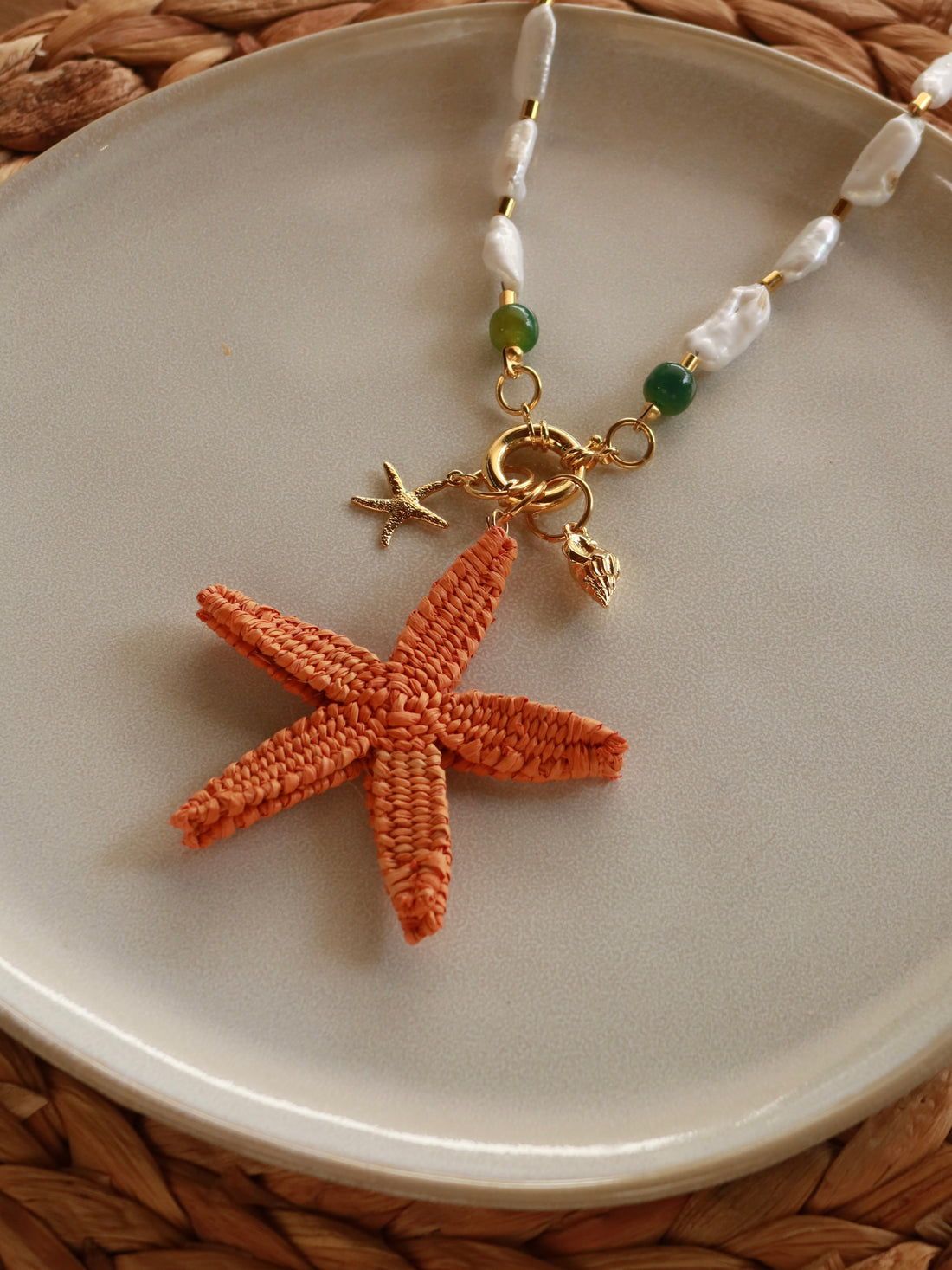 Senda Necklace Pearl + 3 Charms