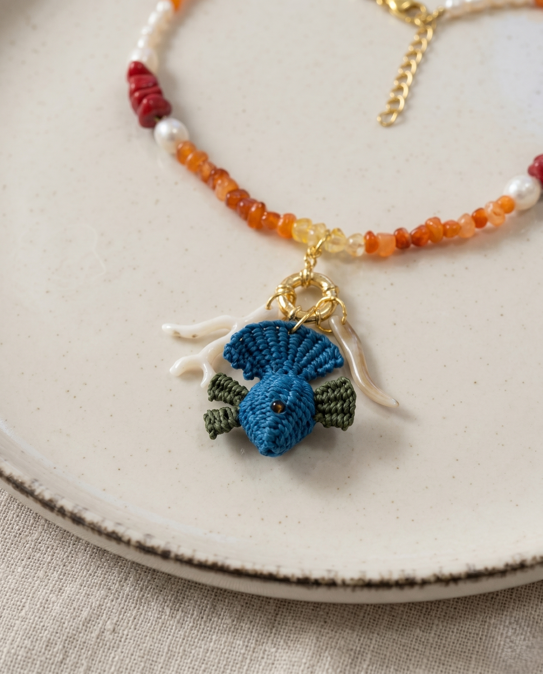 Pearl Spark Necklace + 3 Removable Charms
