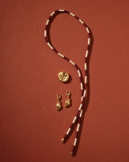 Riga Gold Necklace + Brooch