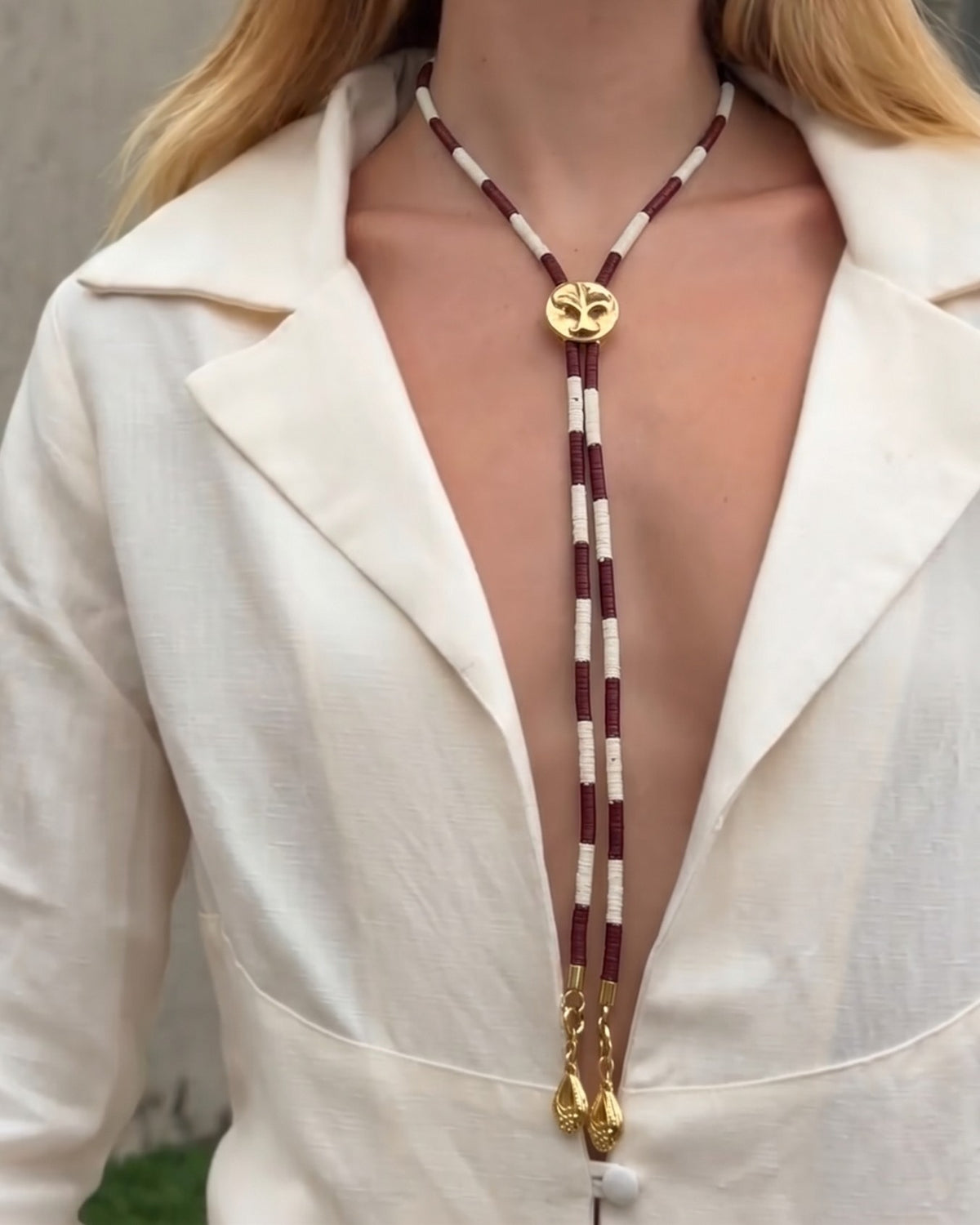 Riga Gold Necklace + Brooch